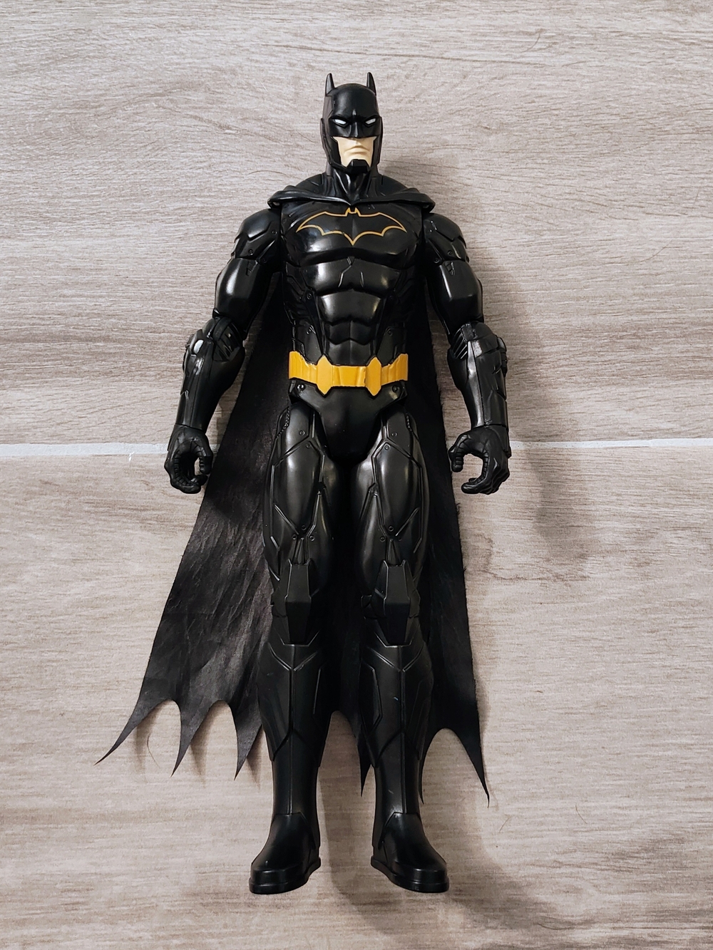 DC Comics Batman Figure in Black with Yellow Belt and Emblem